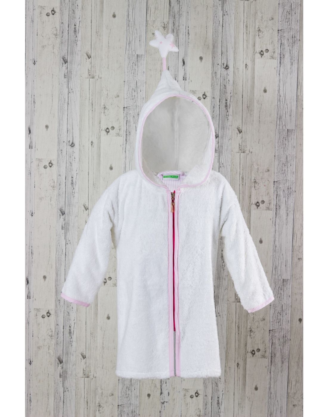 Mothertouch Baby Pink Bathrobe With Zipper No2