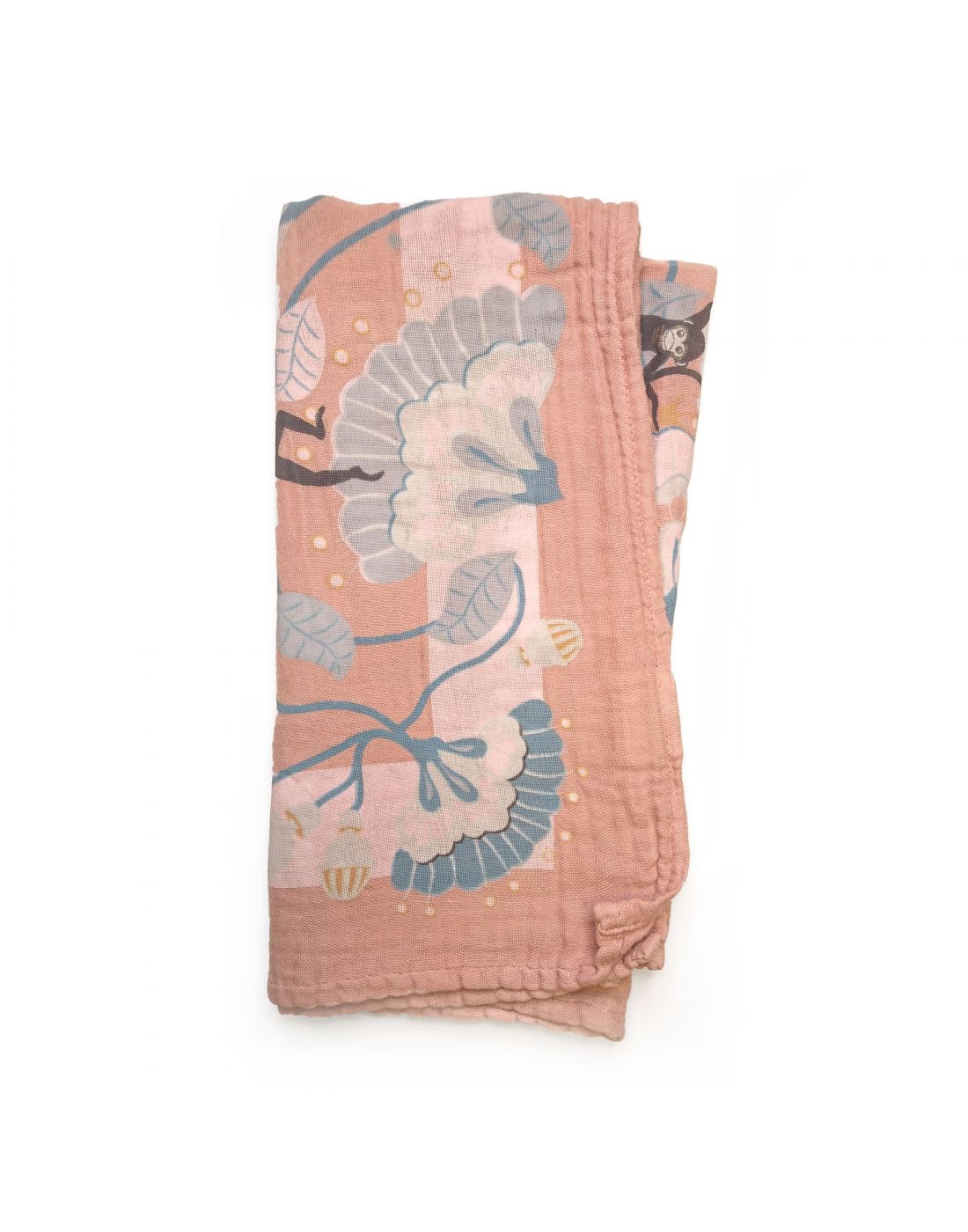 Elodie Details  Baby Muslin Blanket ( pack of 1) Faded Rose Bells