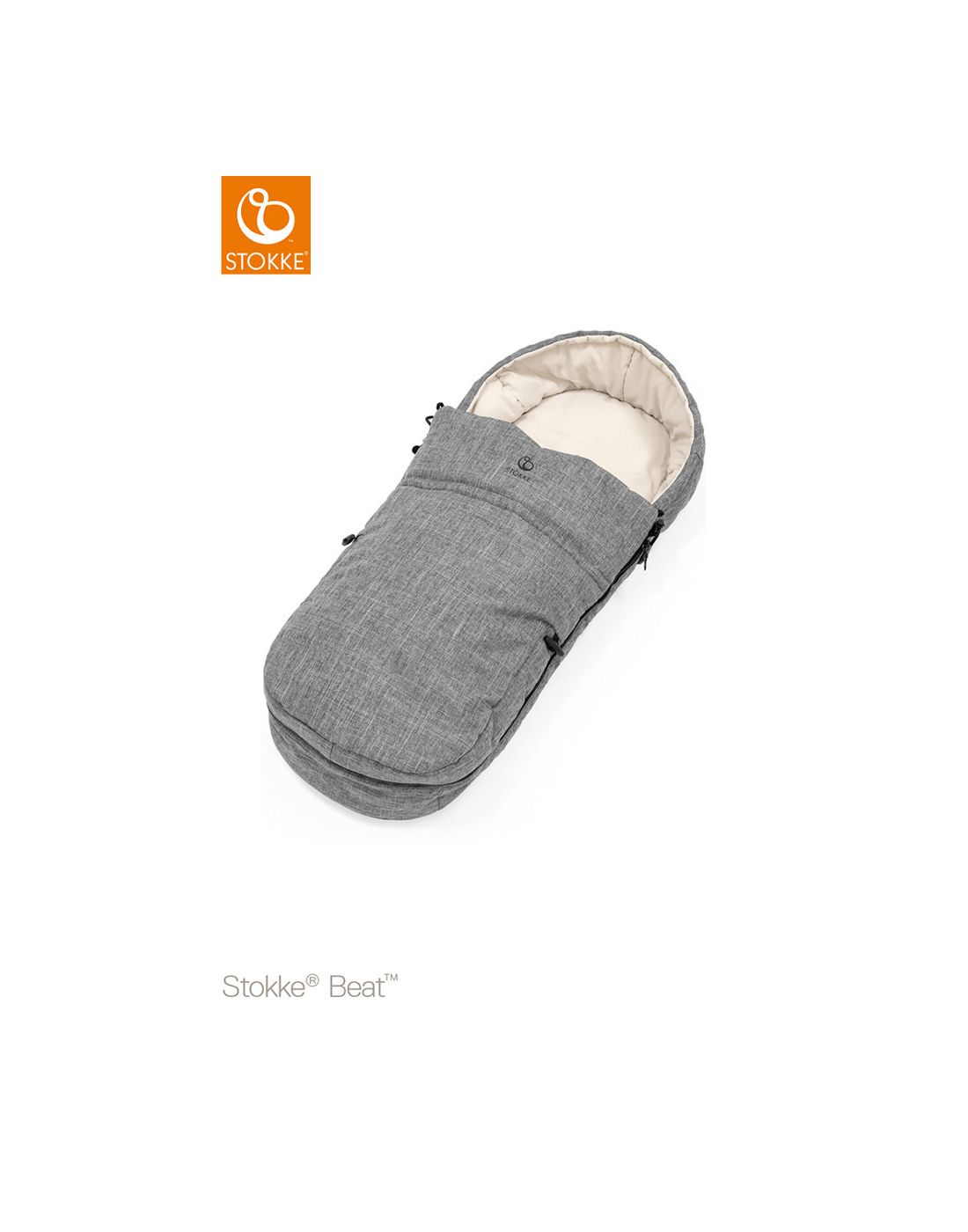 Βρεφικός Ποδόσακος Καροτσιού Softbag Stokke Beat Black Melange