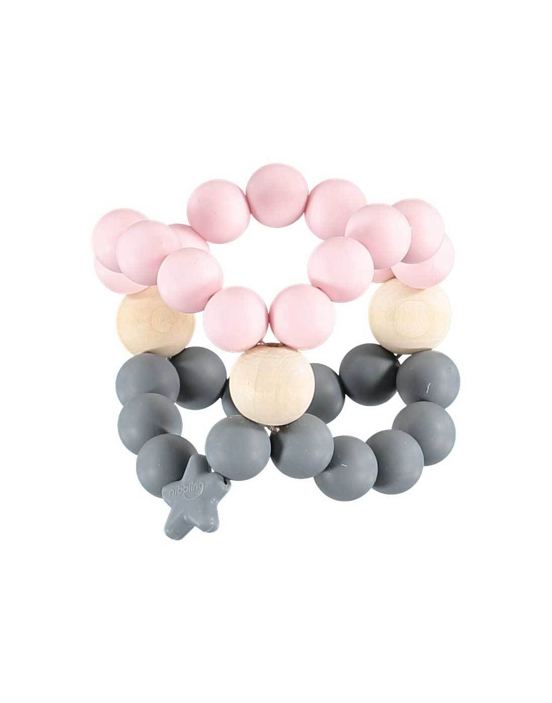 Nibbling Teether Pink and Grey