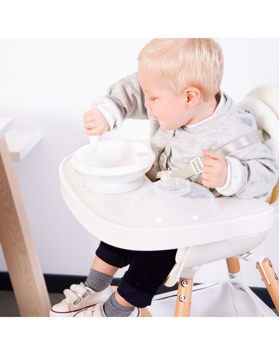Childhome Kids EVOLU Tray White & Silicone Placemat