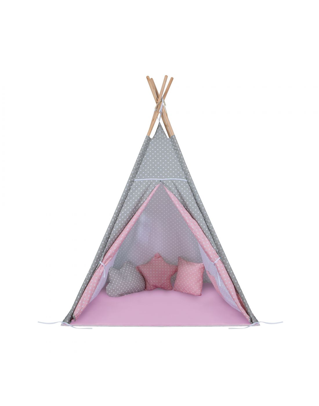 Baby Adventure TeepeeTent Grey Pink Star