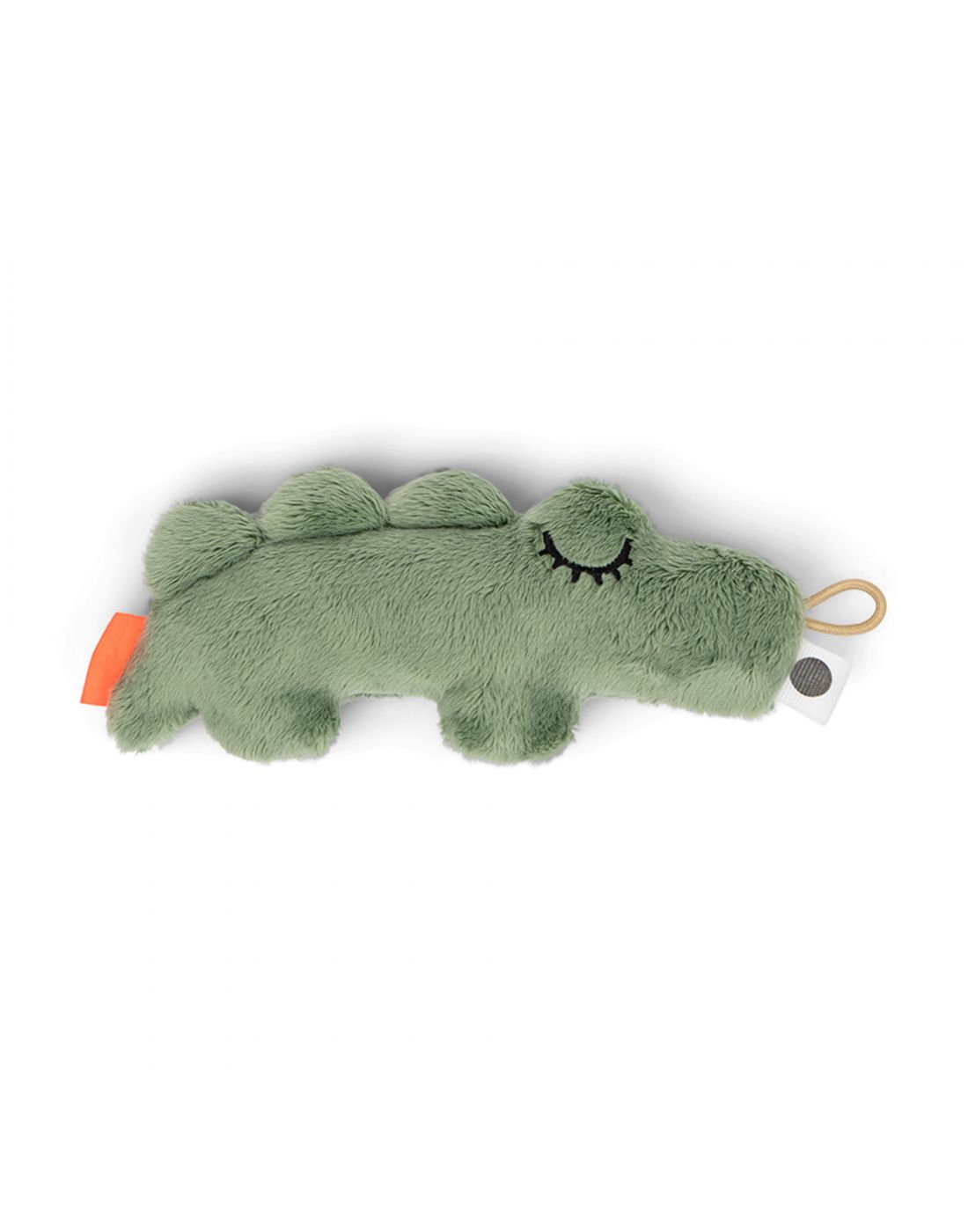 Done By Deer Kids tiny sensory rattle toy Croco Green