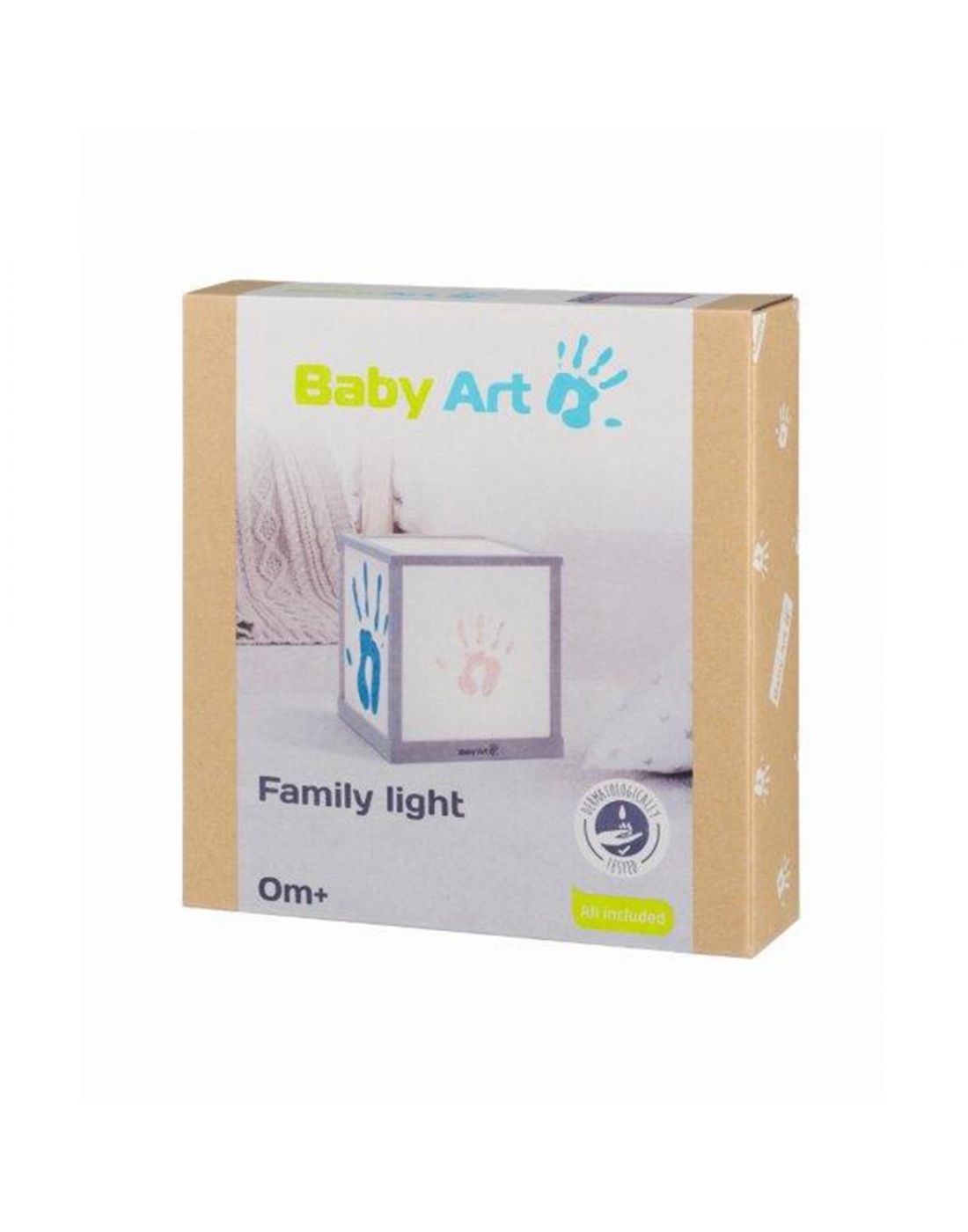 Πορτατιφ Αποτύπωμα Baby Art Family Light Wooden