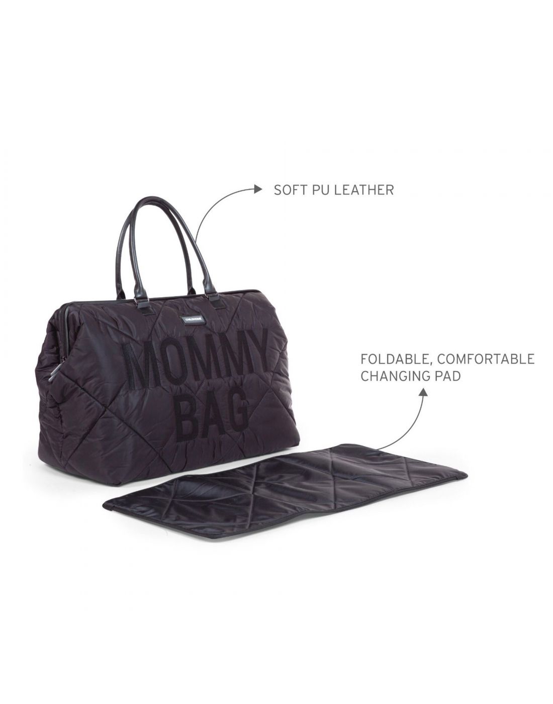 Τσάντα αλλαγής Childhome Mommy Bag Puffered Black