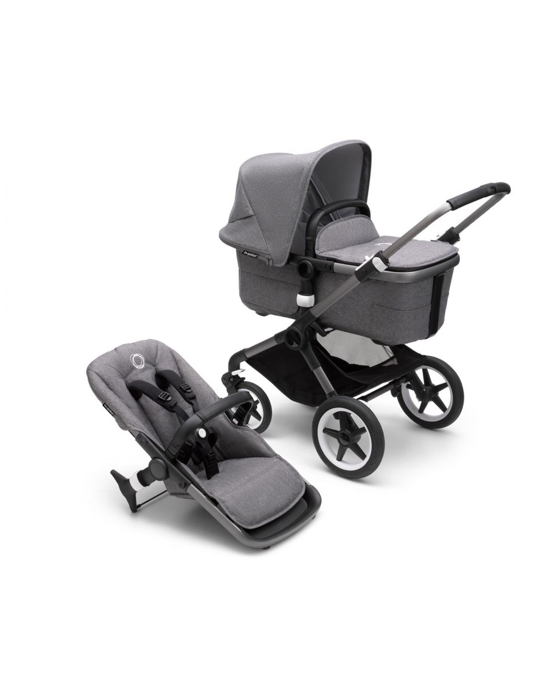 Bugaboo Kids Fox 3 complete Graphite/Grey Melange- Grey Melange