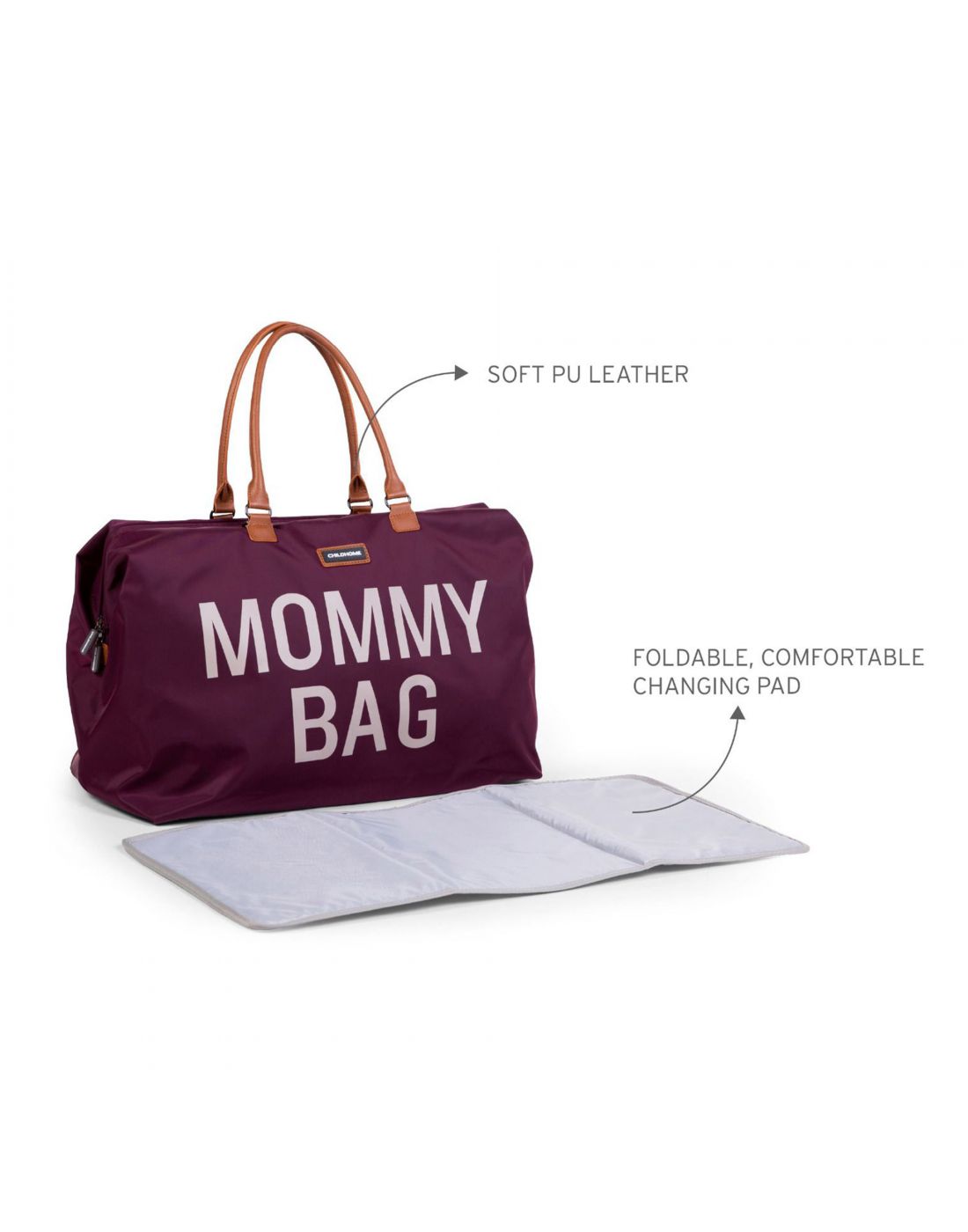 Τσάντα αλλαγής Childhome Mommy Bag Aubergine