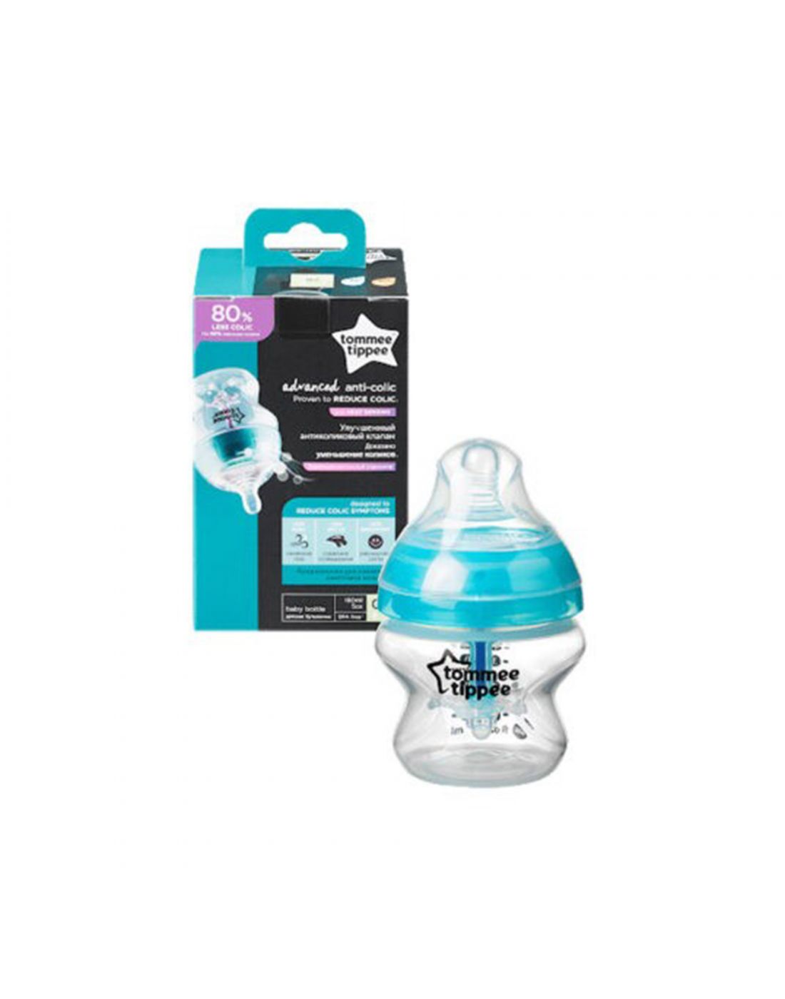 Tommee Tippee Baby Bottle Advanced Anti-Colic 150ml Low Flow 0M +