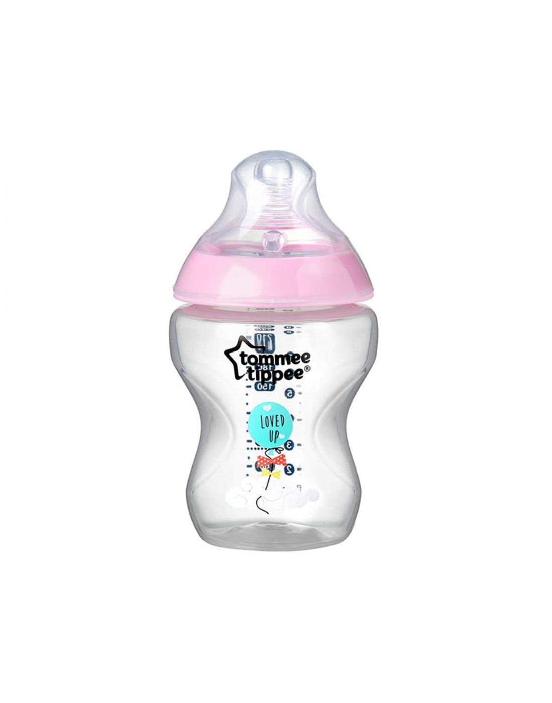 Βρεφικό Μπιμπερό Ροζ 260ml Closer to nature Μικρής ροής 0m+  Tommee Tippee