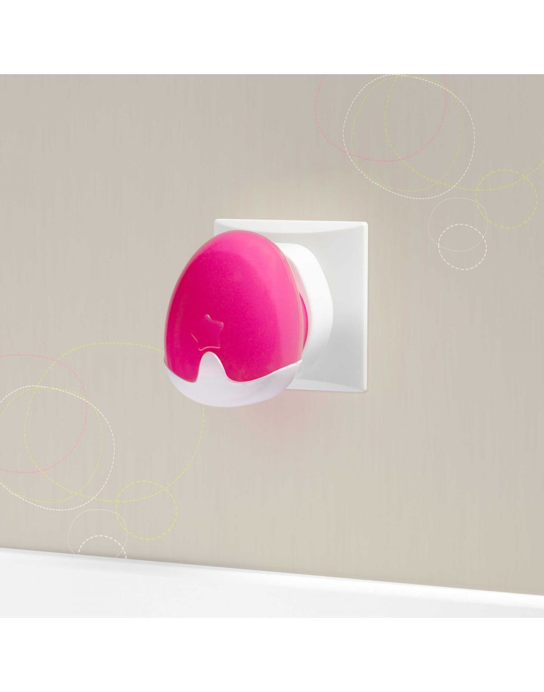 Pabobo Plug In Nightlight Light Sensor Pink