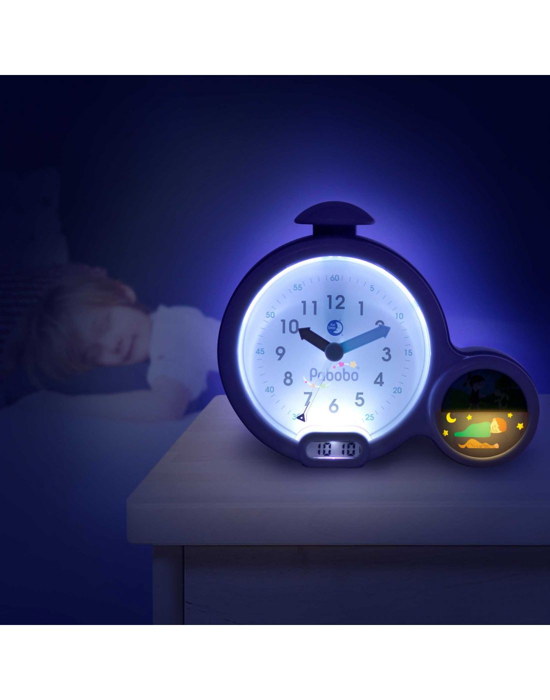 Pabobo Kid'sleep Clock Grey New