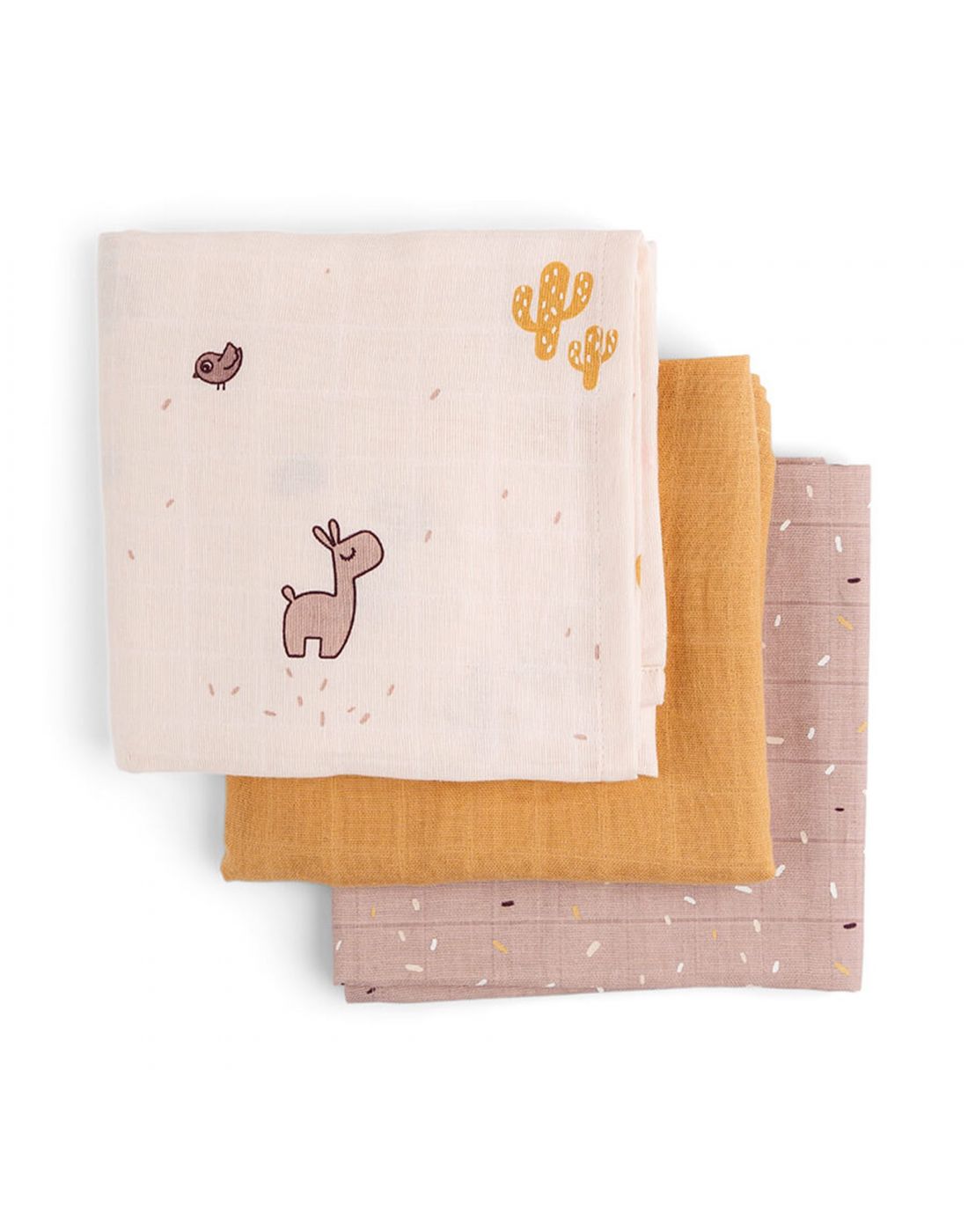 Done By Deer Baby Burp Cloth 3-pack Lalee Powder