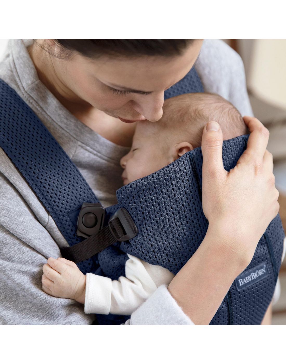 BΑΒYBJΟRN  Baby Carrier Mini, 3D Mesh, Navy blue