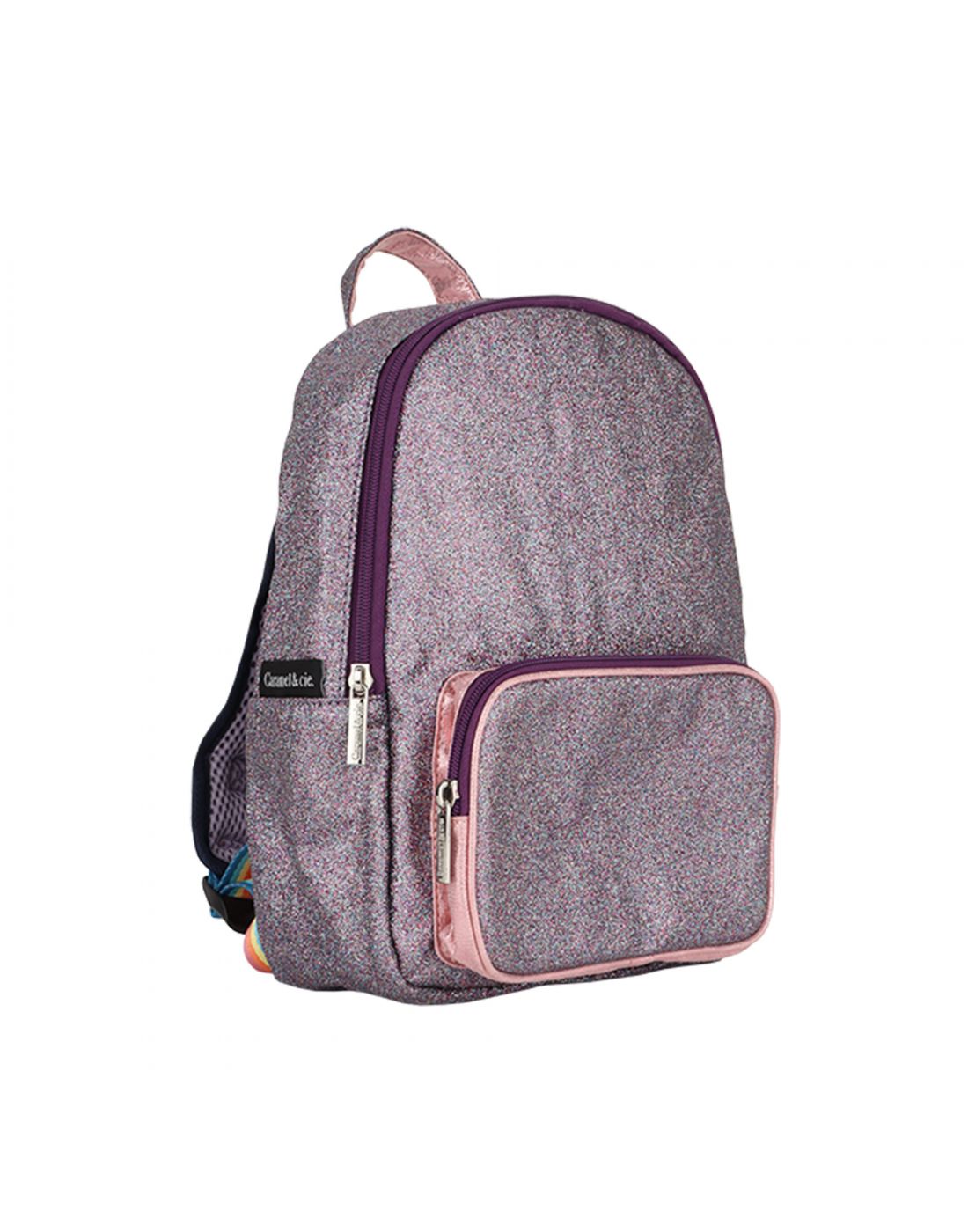 Caramel Backpack Small 31cm Glitter Purple