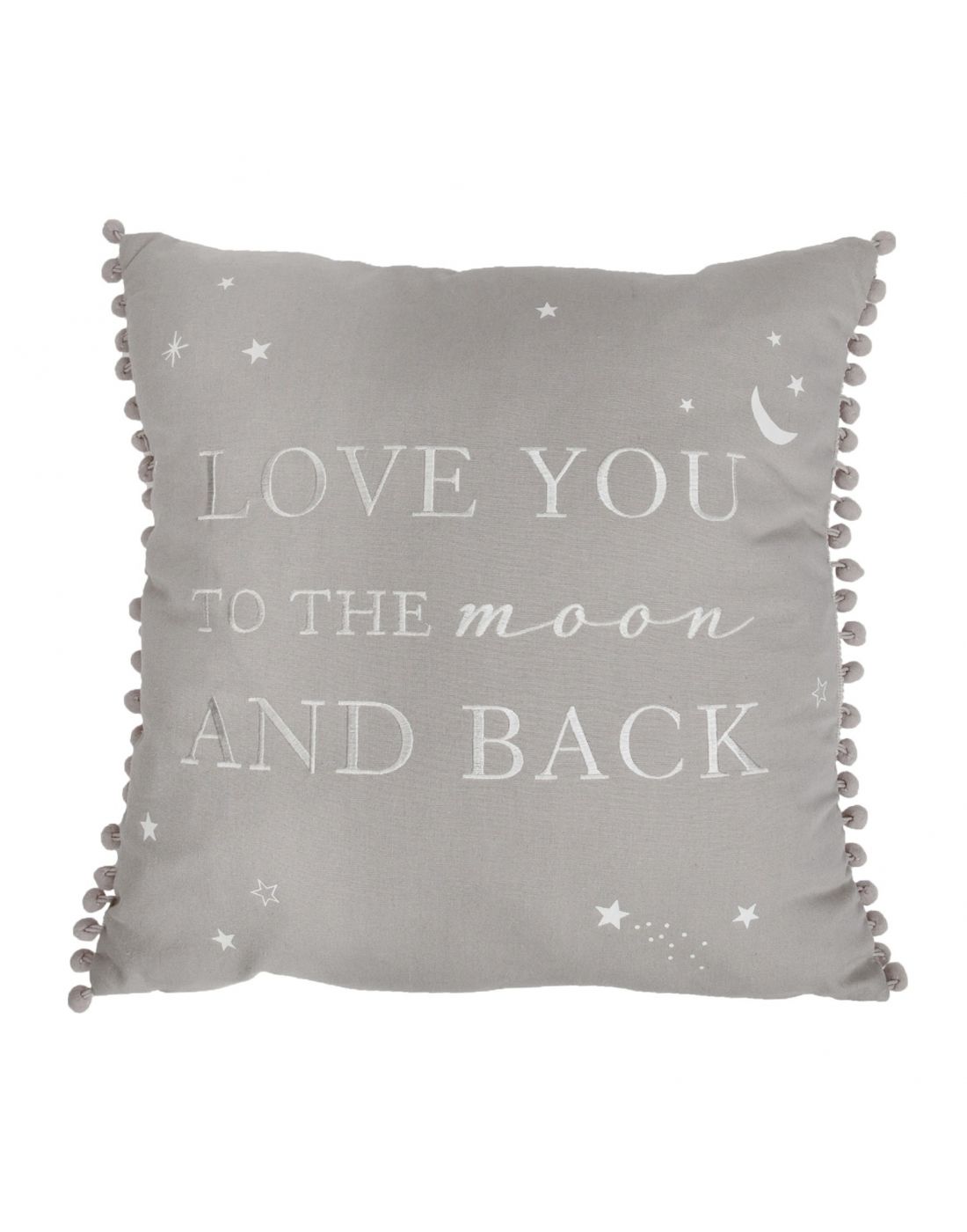 Bambino Linen Square Cushion Love You To The Moon & Back 45x45