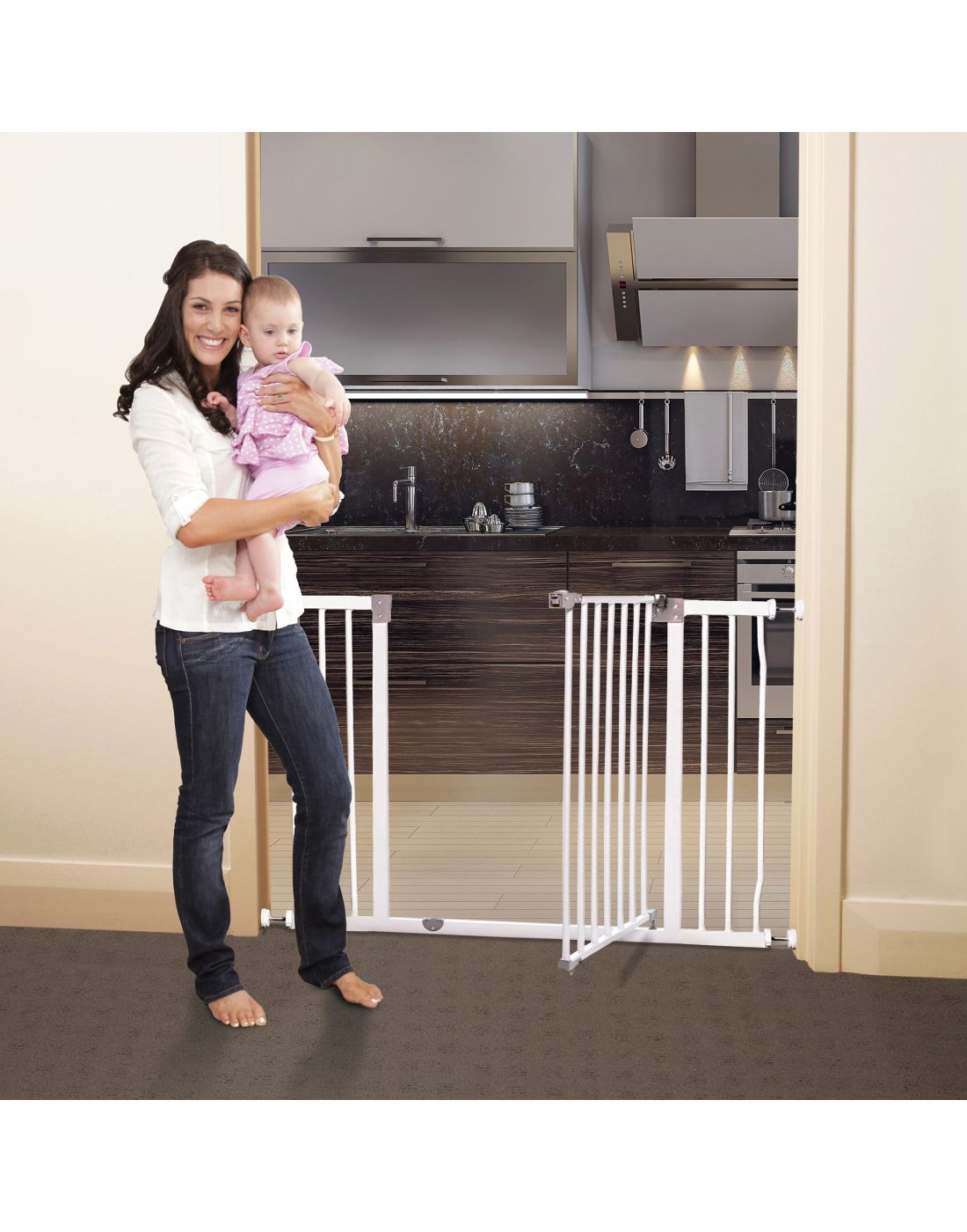  Dream Baby Kids Security Gate LIBERTY Xtra-Wide Hallway White (99-105,5cm)