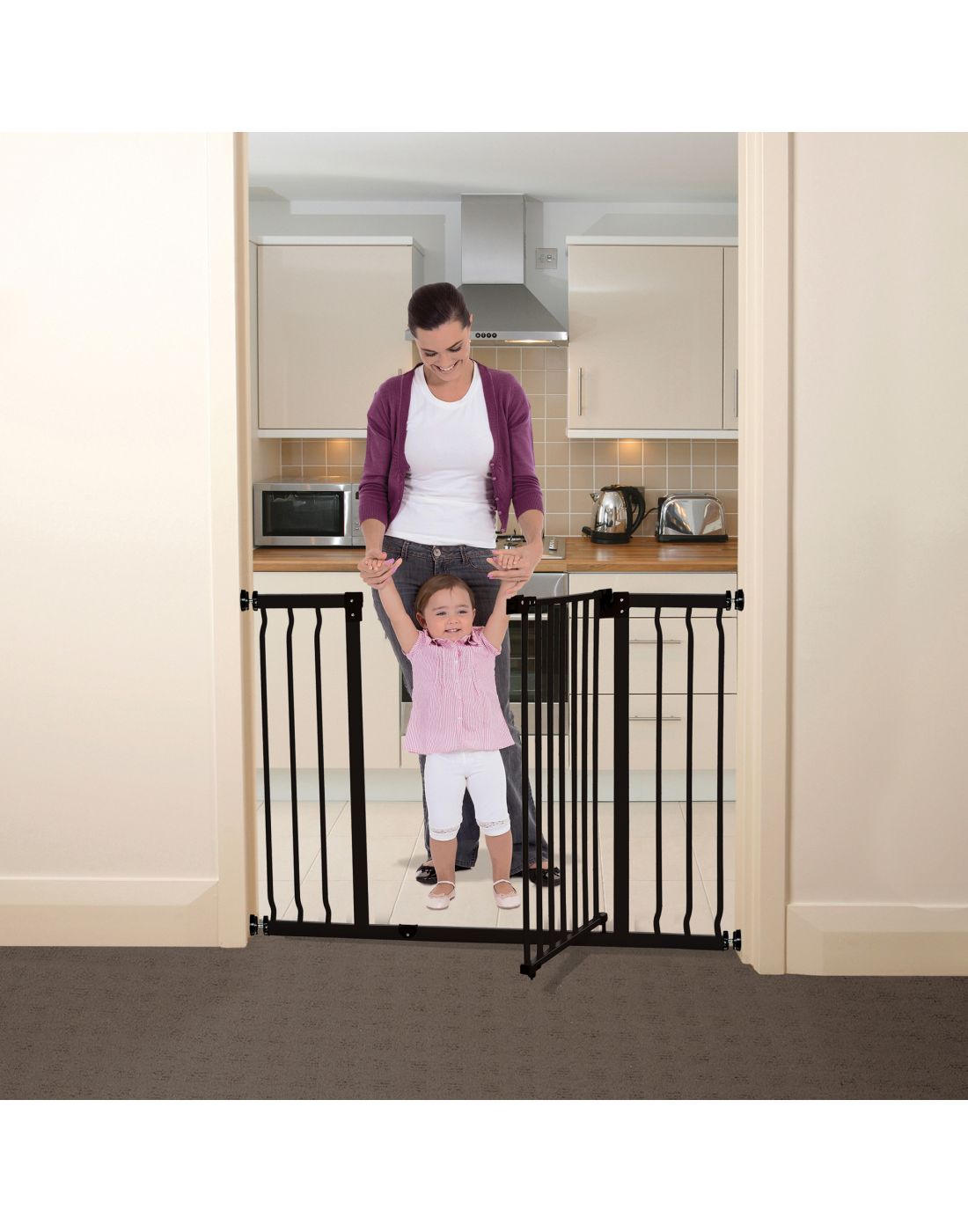 Dream Baby Kids Security Gate LIBERTY Xtra-Wide Hallway Black (99-105,5cm)