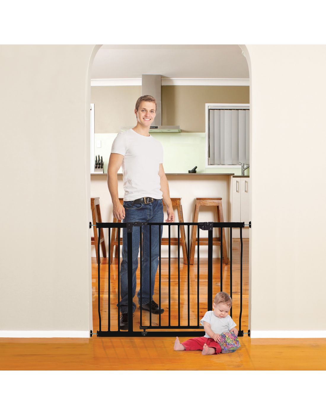 Dream Baby Kids Security Gate LIBERTY Xtra-Wide Hallway Black (99-105,5cm)