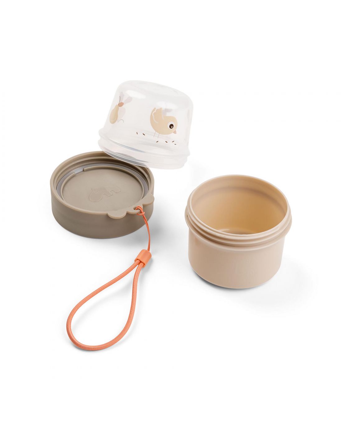 Done By Deer To go 2-way snack container S Birdee Sand 150 ml-150 ml D
