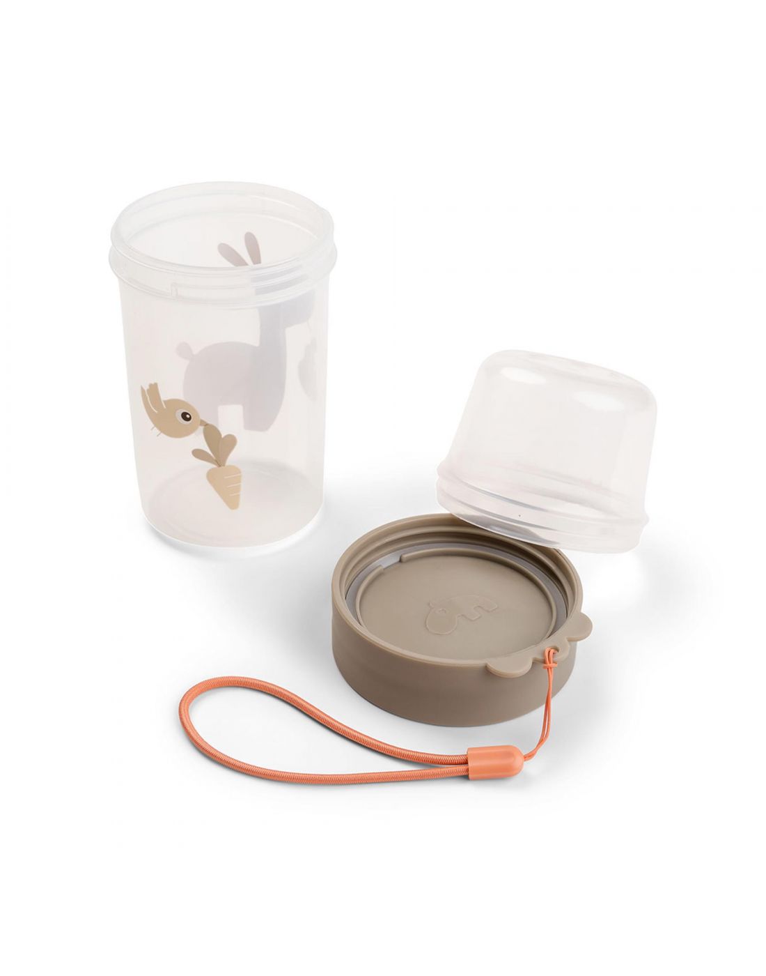 Done By Deer To go 2-way snack container L Lalee Sand 150 ml-320 ml
