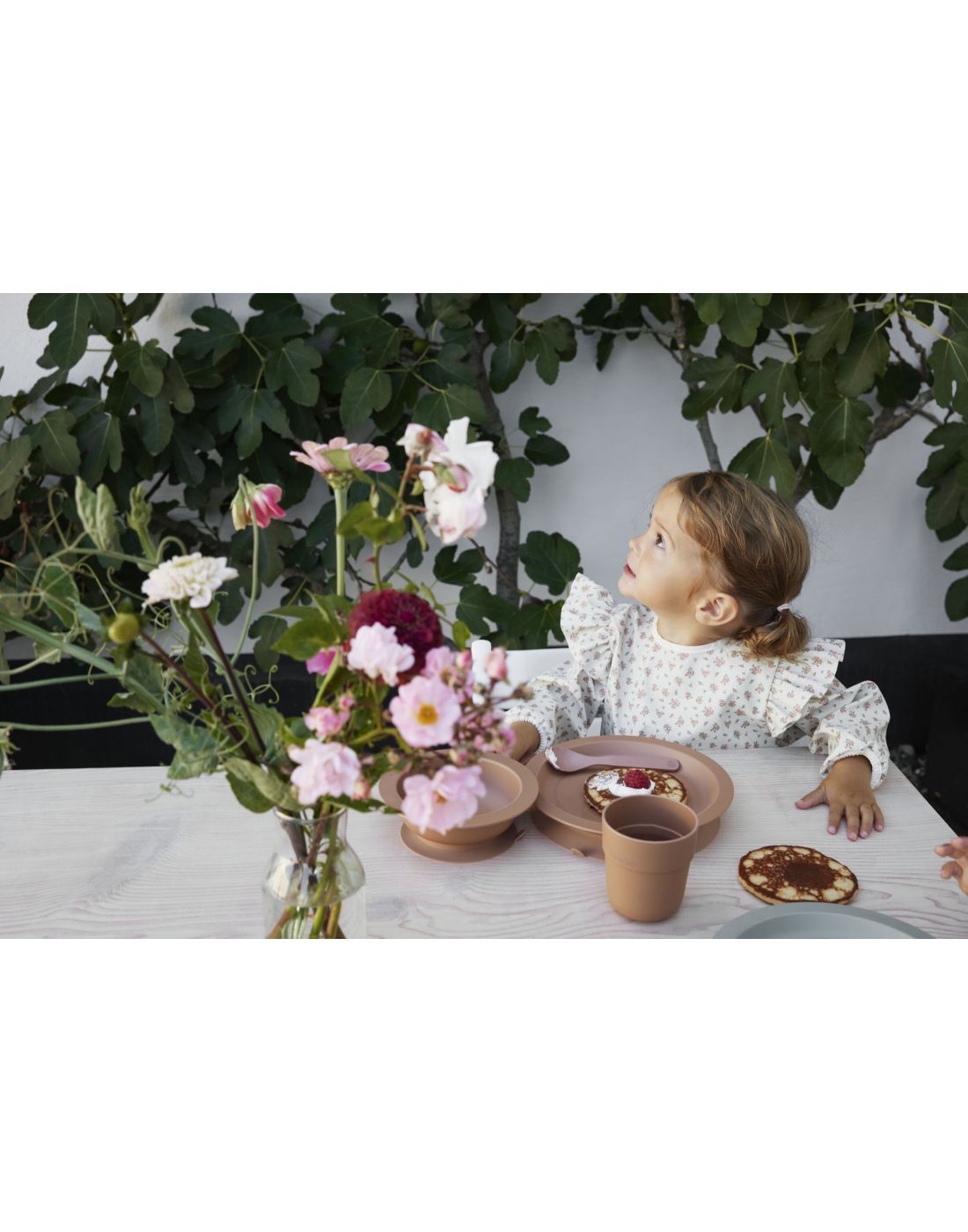 Elodie Longsleeved Baby Bib - Autumn Rose