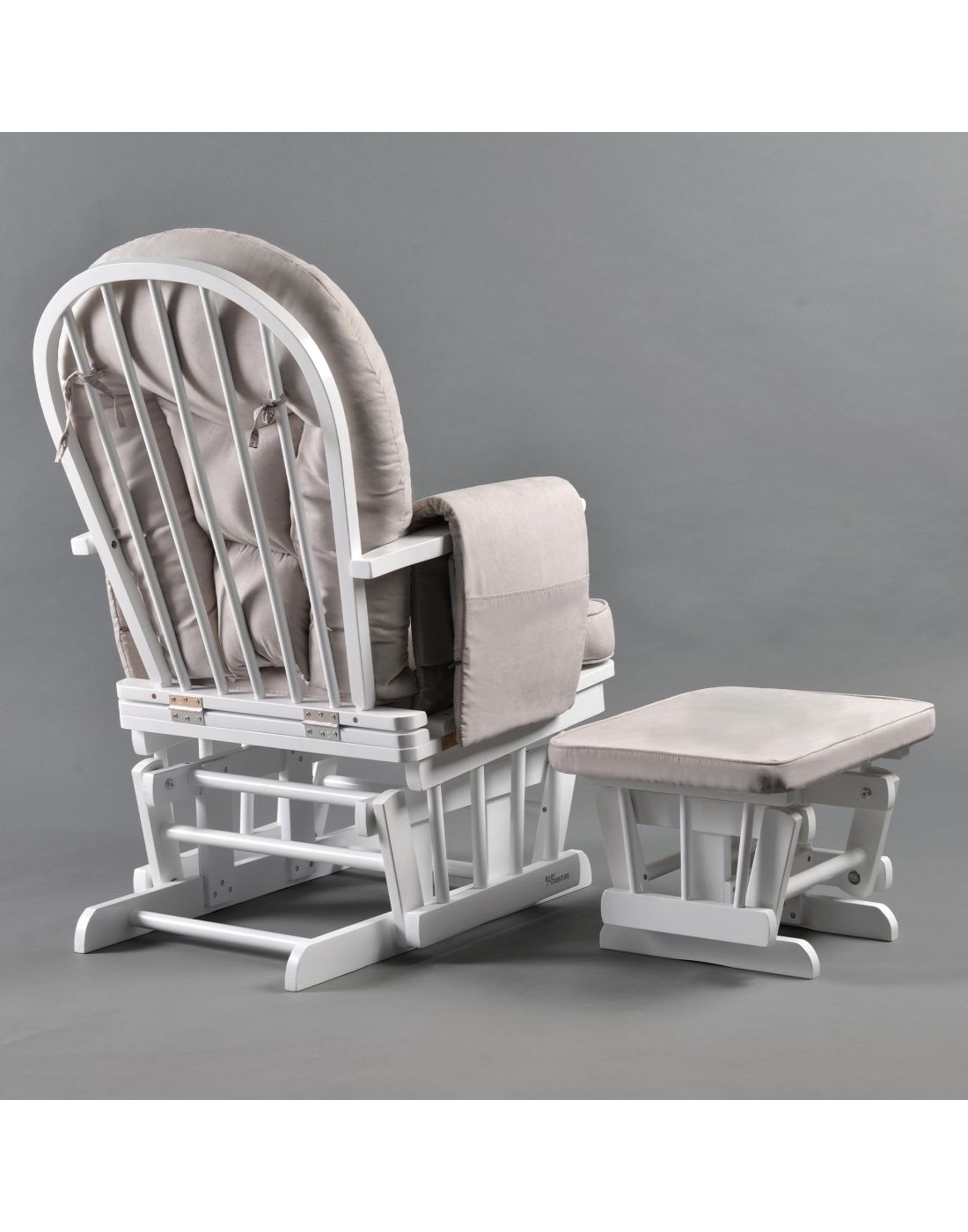 Baby Adventure Glinding Chair White With Grey Fabric