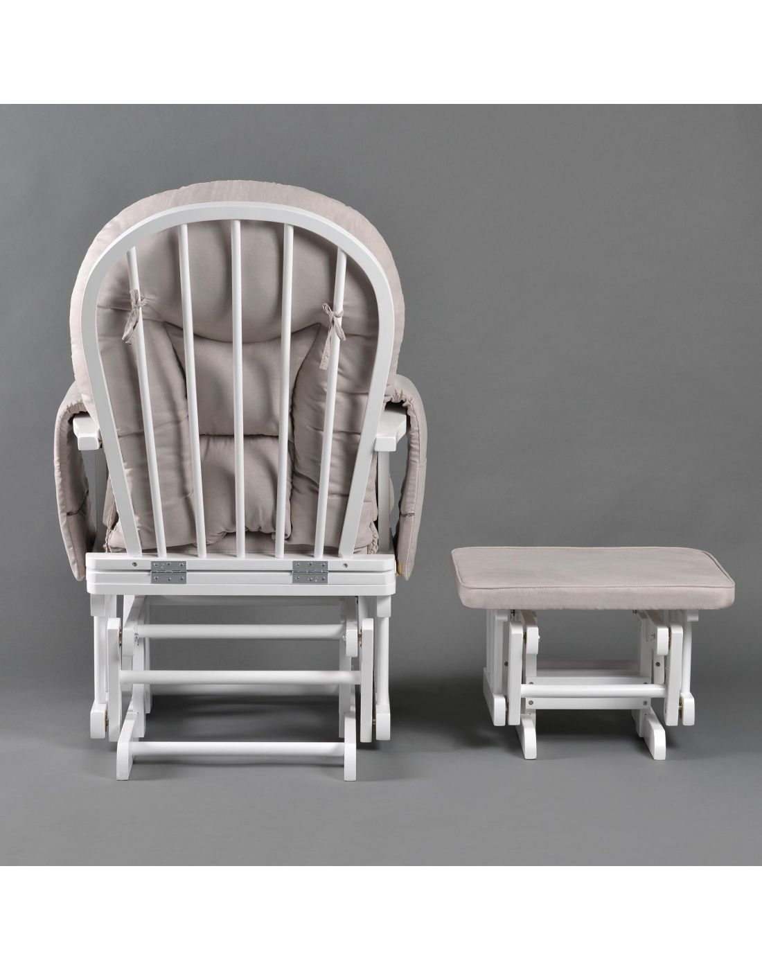 Baby Adventure Glinding Chair White With Grey Fabric