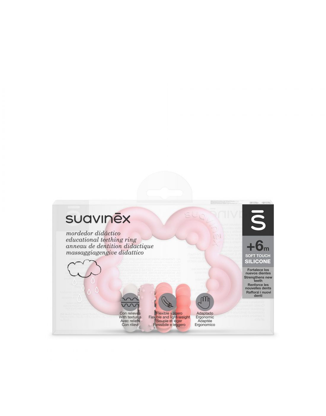 Μασητικό Σιλικόνης +6m Pink Suavinex