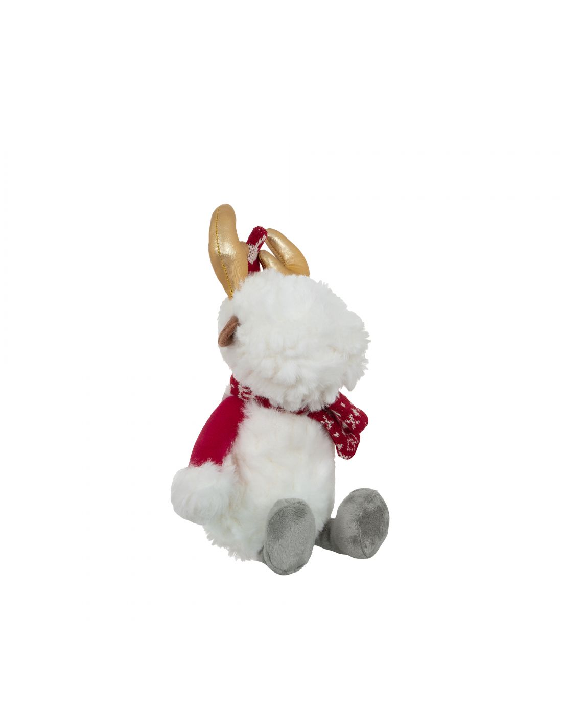 Μαλακό Παιχνίδι Λούτρινο  white santa deer 30cm Manon Des Pres