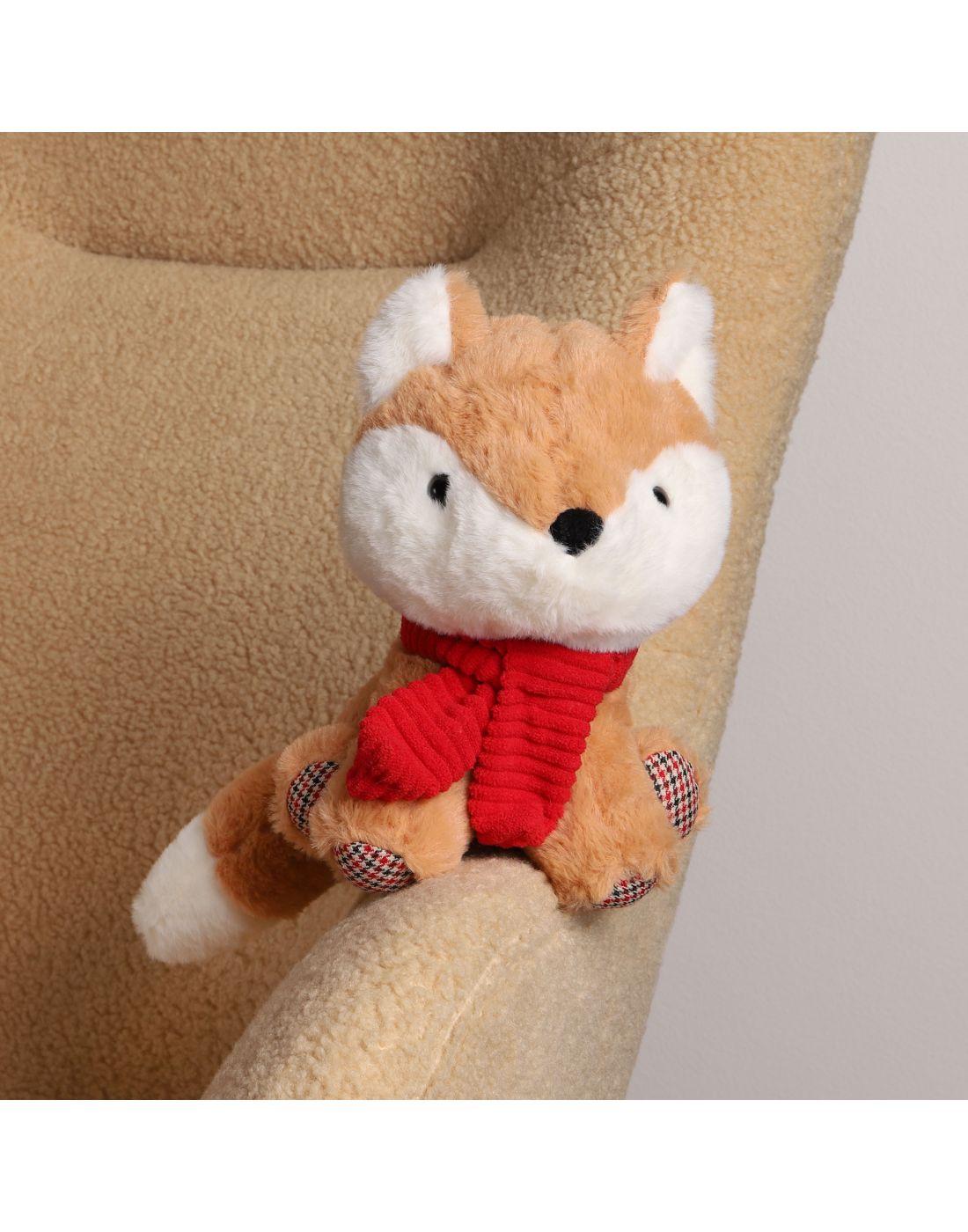 Μαλακό Παιχνίδι Λούτρινο beige santa fox 21cm Manon Des Pres