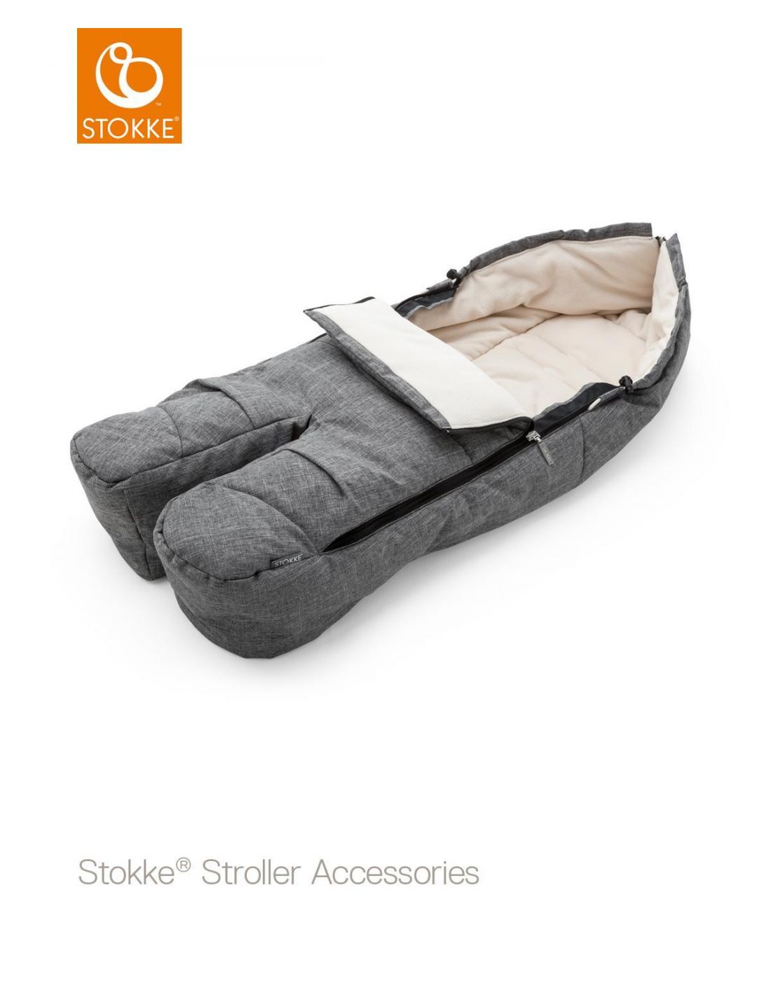 Stokke Baby Foot Muff Black Melange LAPIN KIDS