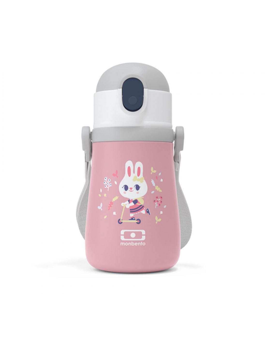 Monbentol Kids Insulated Bottle 360ml Pink Bunny