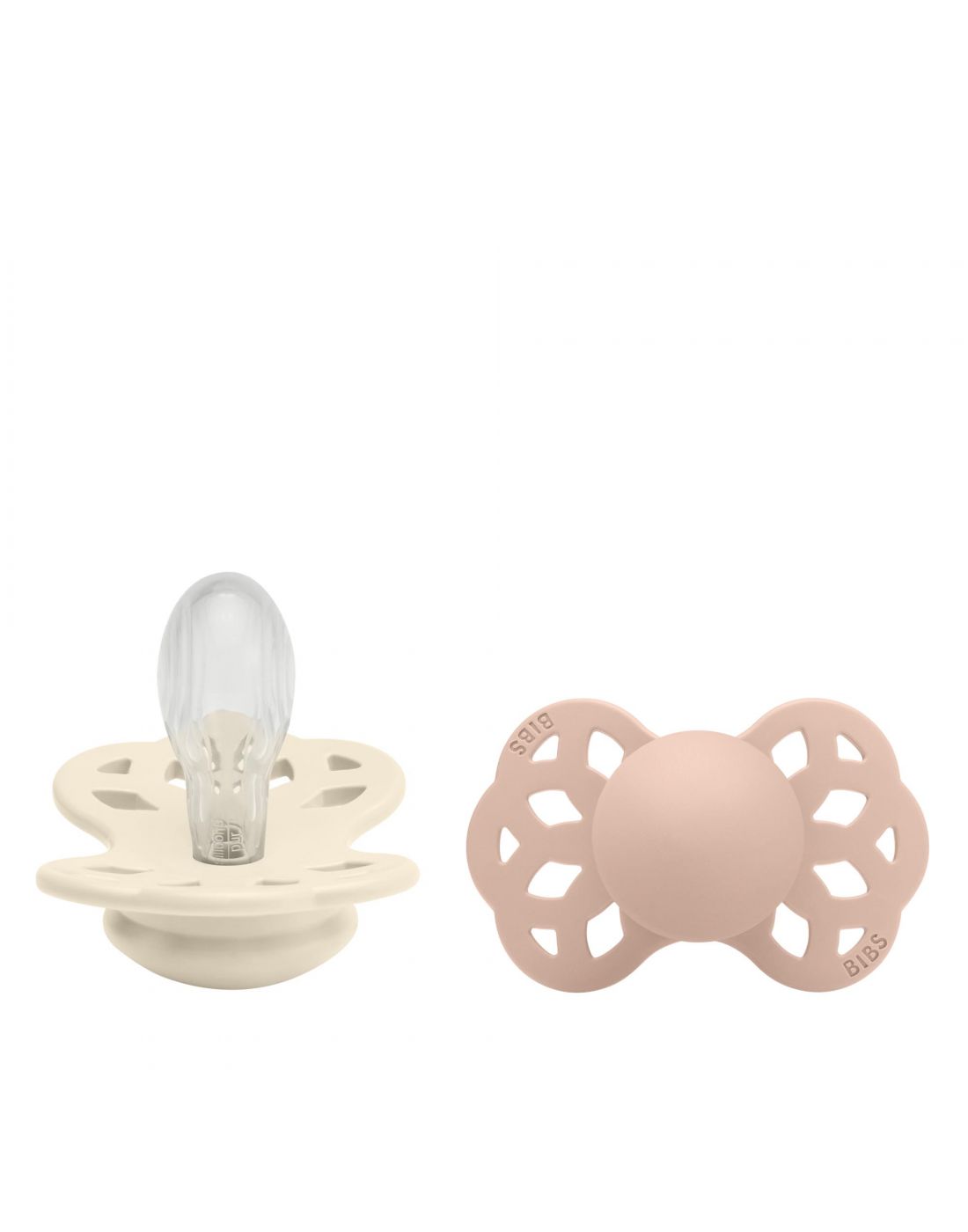Bibs Infinity 2pack Pacifiers No 2 Ivory-Blush