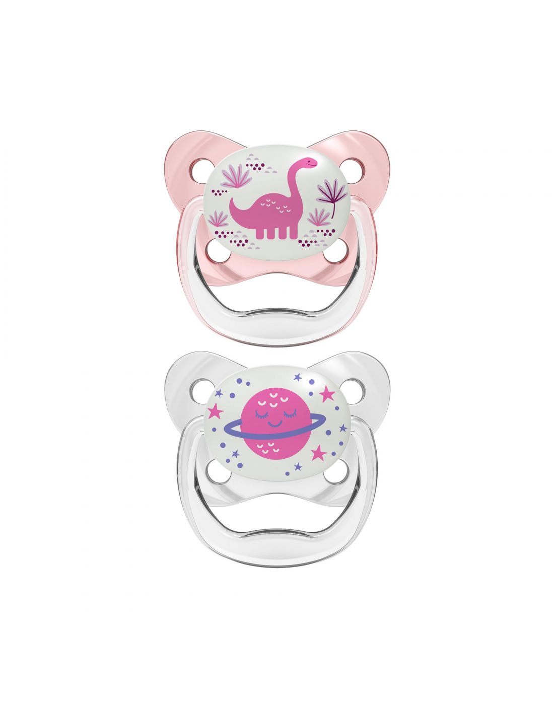 Dr.Brown's Night pacifier girl level 1, 6-18 months 
