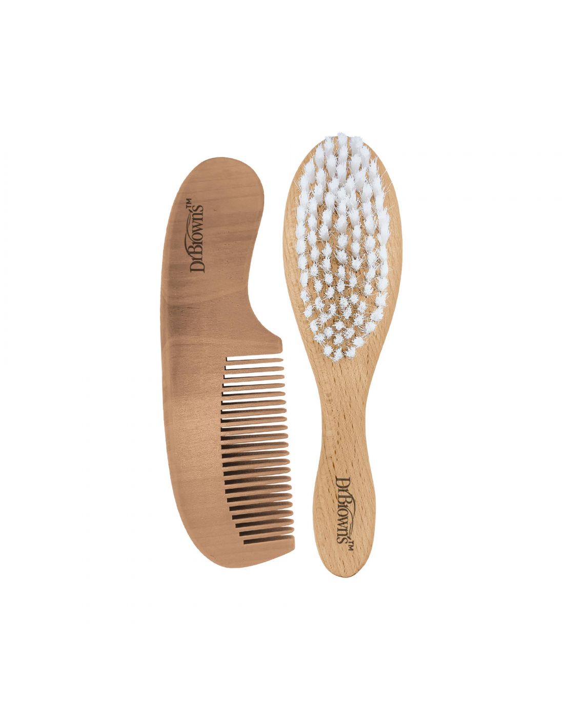 Dr.Brown's Wooden hair brush & comb set
