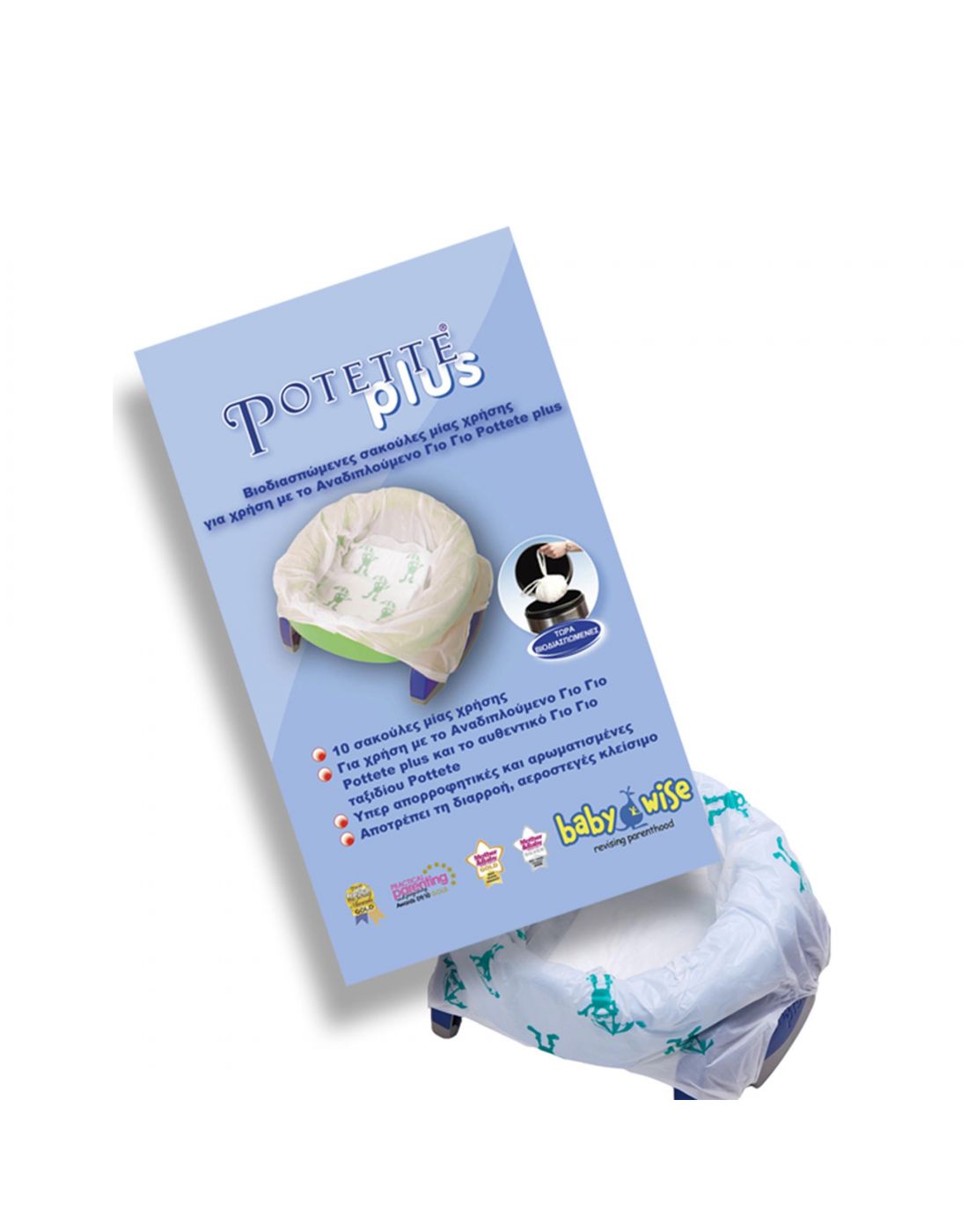 Potette Plus Σακούλες Αναπλήρωσης Βιοδιασπώμενες (Σετ 10 τμχ) Babywise
