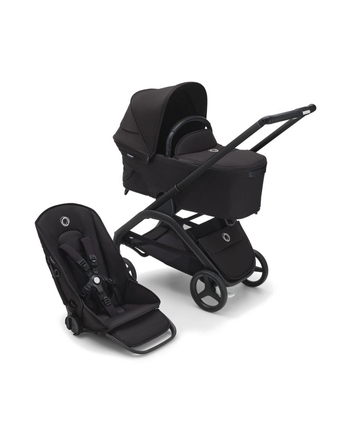 Bugaboo Dragonfly Carrycot complete Midnight Black