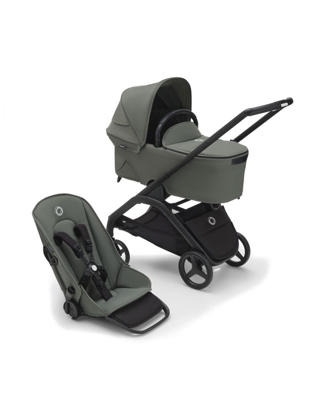 Bugaboo Dragonfly Carrycot complete Forest Green