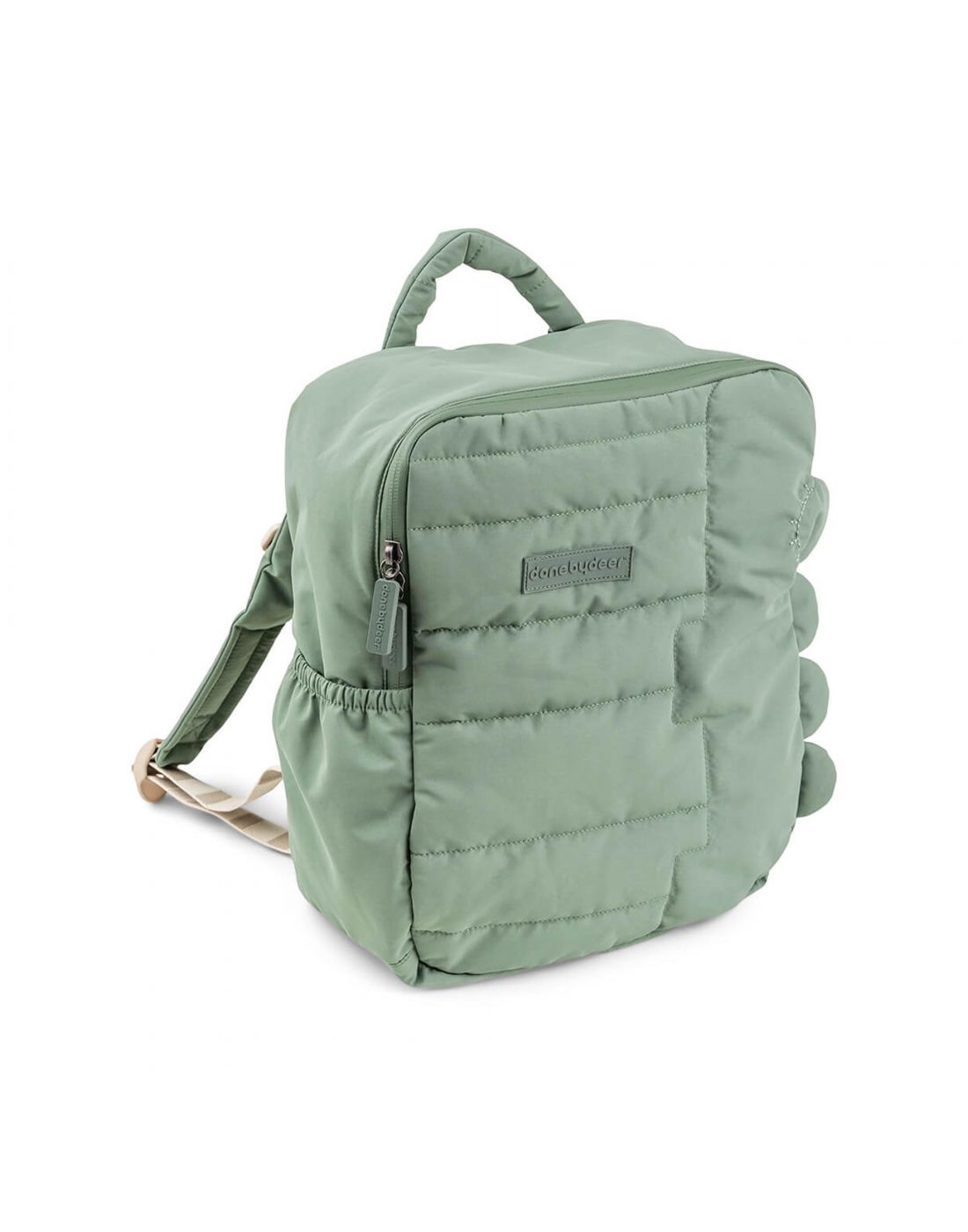 Done By Deer Quilted kids backpack Croco Green
