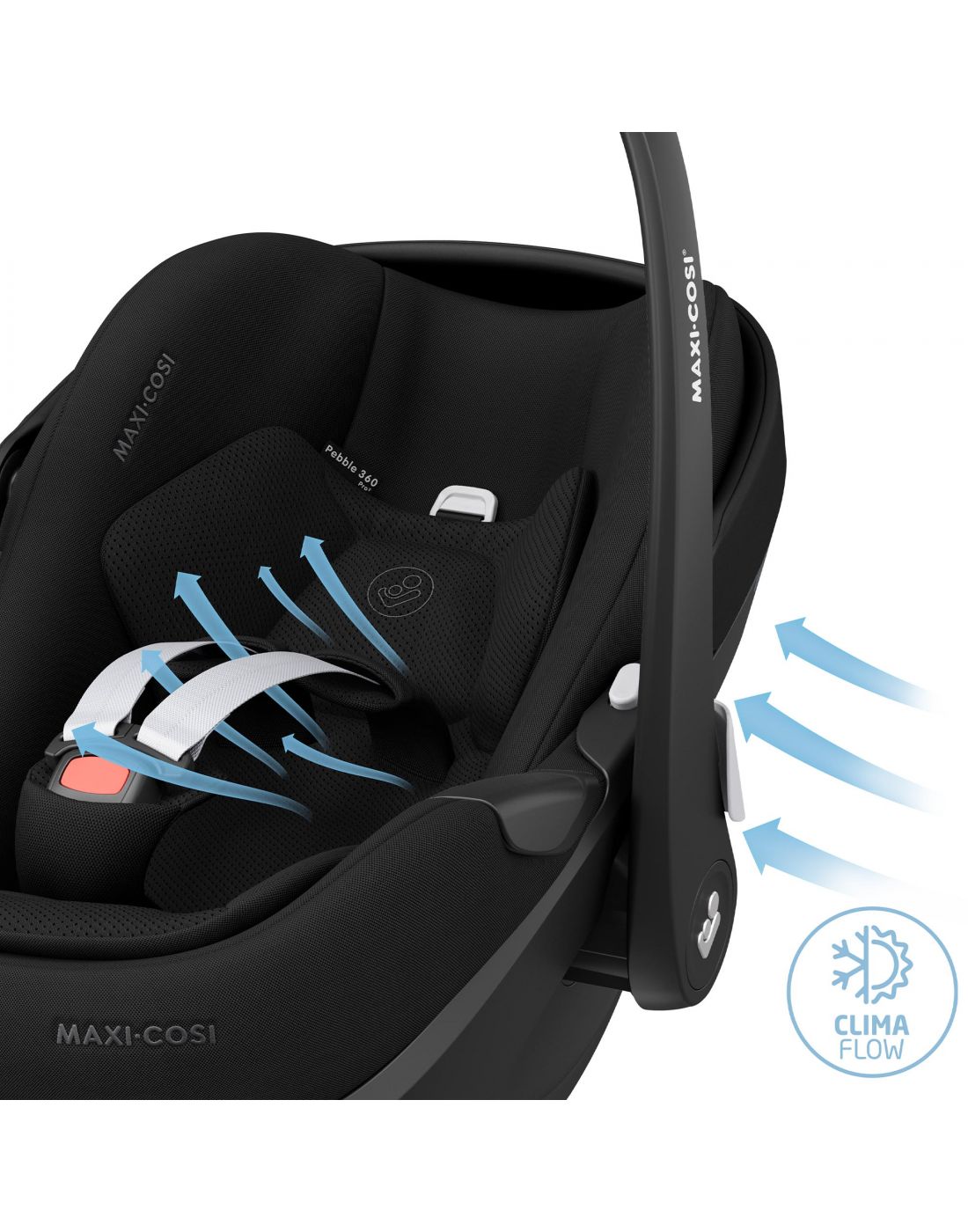 Maxi Cosi Παιδικό Kάθισμα Αυτοκινήτου Pebble 360 Pro2 Essential Black