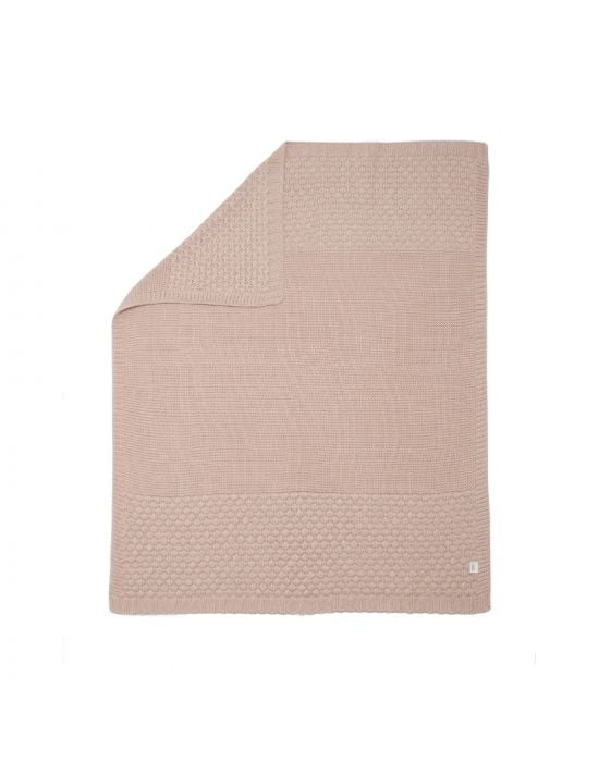 Mamas & Papas Knitted Blanket Welcome to the World Seedling Pink