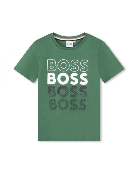 Παιδική Μπλούζα Κοντό Μανίκι Boss