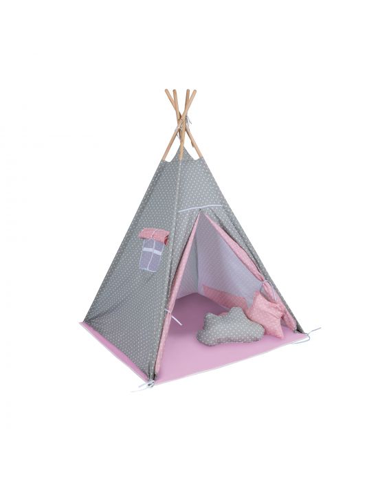 Baby Adventure TeepeeTent Grey Pink Star