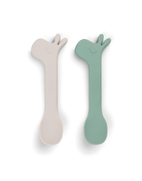 Done By Deer Silicone spoon 2-pack Lalee Green