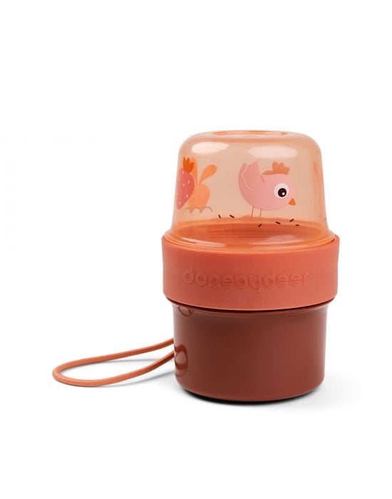 Done By Deer To go 2-way snack container S Birdee Papaya 150 ml