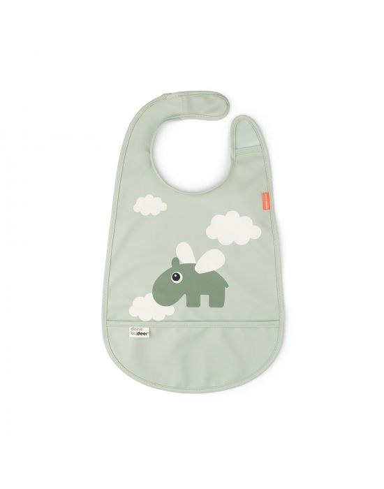 Παιδική Σαλιάρα Velcro Happy Clouds Green Done By Deer