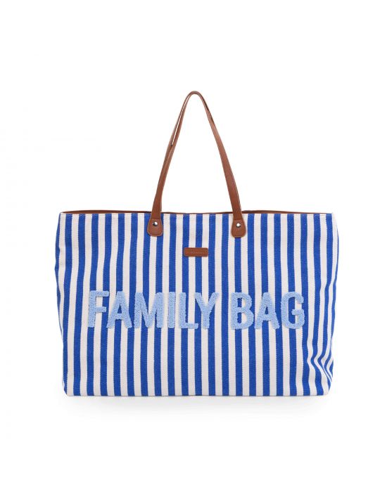  ChildhomeFamily Bag Stripes Electric Blue-Light Blue