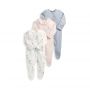 Mamas & Papas Dancing On Ice Cotton Sleepsuits 3 Pack