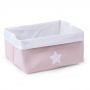 Kουτί αποθήκευσης καμβάς  32*32*29 Childhome Pink White