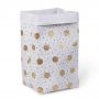 Childhome Canvas Box Foldable 32*32*60 White Gold Dots